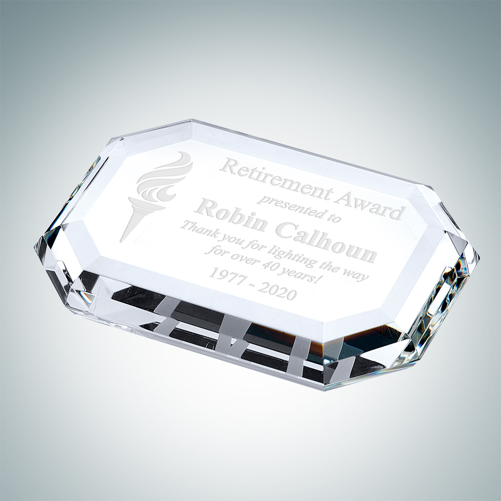 Beveled Rectangle Paperweight