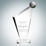 Engraved Optic Crystal Golf Conception Award