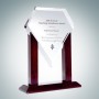 Heroic Crystal Diamond Award with Wood Stand