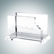 Engraved Optical Crystal Business Card Holder