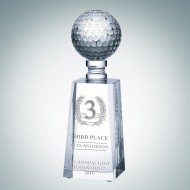 Engraved Optic Crystal Golf Award