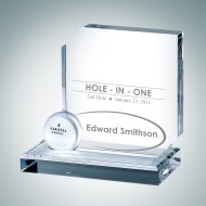 Engraved Optic Crystal Hole in One Award