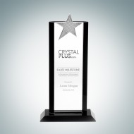 Optical Crystal Flair with Metal Star Award