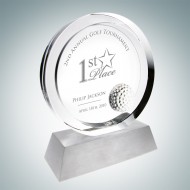 Engraved Optic Crystal Golfer's Achievement Award