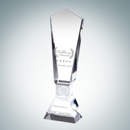 Engraved Optic Crystal Global Golf Award