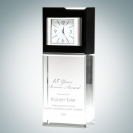 Best Wishes Engraved Optic Crystal Clock
