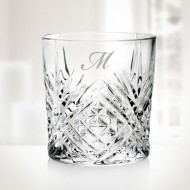 Engraved Molten Glass 10oz Diamax Masquerade Whiskey Cup 6pc Set