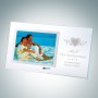 Horizontal Stainless Photo Frame 3.5 x 5 with Silver Pole