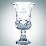 Engraved Lofty Crystal Vase