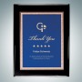 Black Piano Finish Wall Plaque w/ Blue Victory Plate - Med