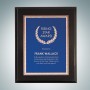 High Gloss Black Wall Plaque / Blue Victory Plate - Med