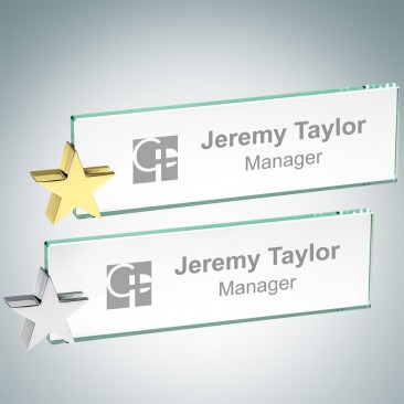 Jade Nameplate with Star Holder