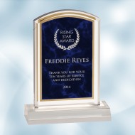 Royal Blue Marbleized Acrylic Award