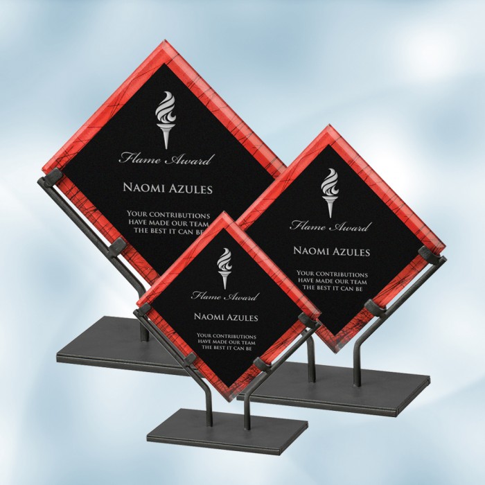 Red Galaxy Acrylic Plaque Award