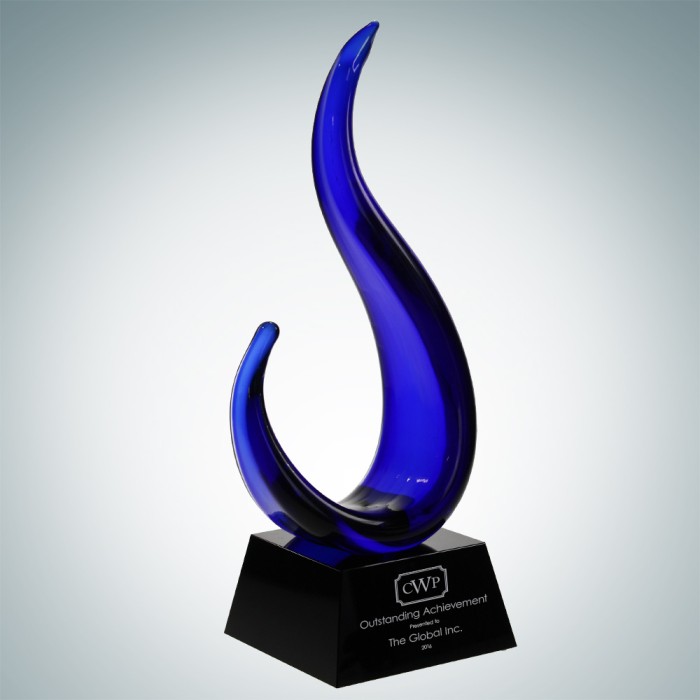 Art Glass Blue Jay Award