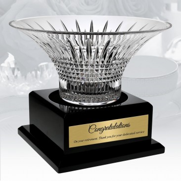 Waterford Limited Edition Lismore Diamond Bowl with Personalized Wood Base