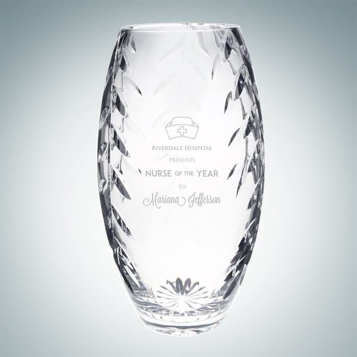 Hand Cut Crystal Vase