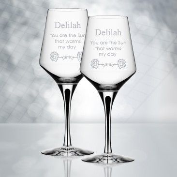 Orrefors Metropol White Wine Glass Pair, 13.5oz