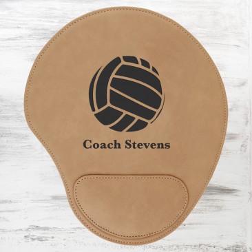 Light Brown Leatherette Mouse Pad