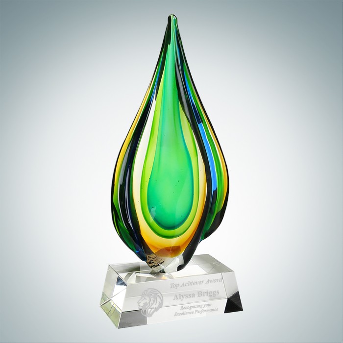 Art Glass Rainforest Award with