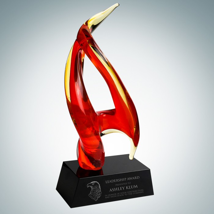 Art Glass Inferno Award with Bla