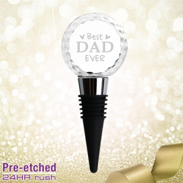 Pre-etched Golf Ball Wine Stopper