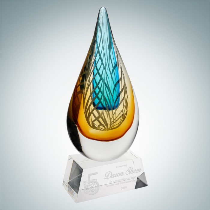 Art Glass Desert Sky Award with