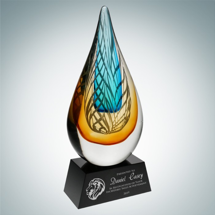 Art Glass Desert Sky Award with