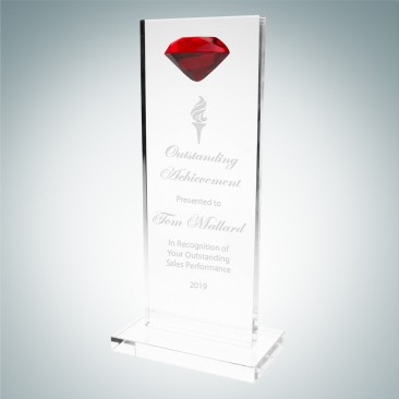 Tower Award with Red Diamond Accent 