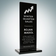 Black Glass Honorary Rectangular Award 