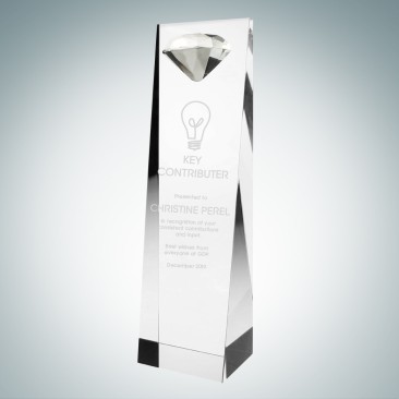 Embedded Diamond Crystal Award