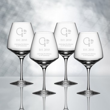 Orrefors Pulse Wine Glass 4pc Set, 12oz
