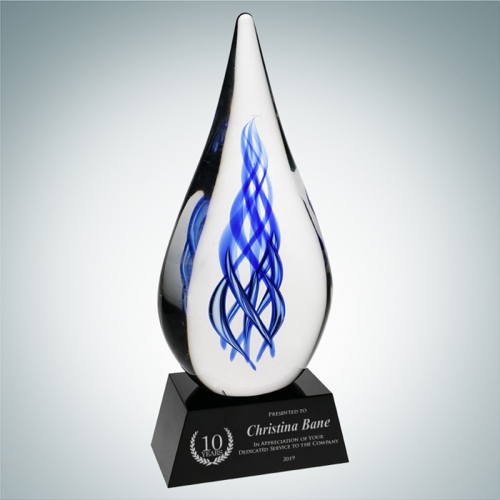 Art Glass Ocean River Award with
