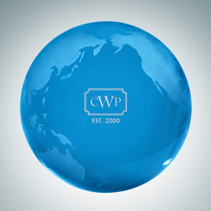 Blue Globe Paperweight 20