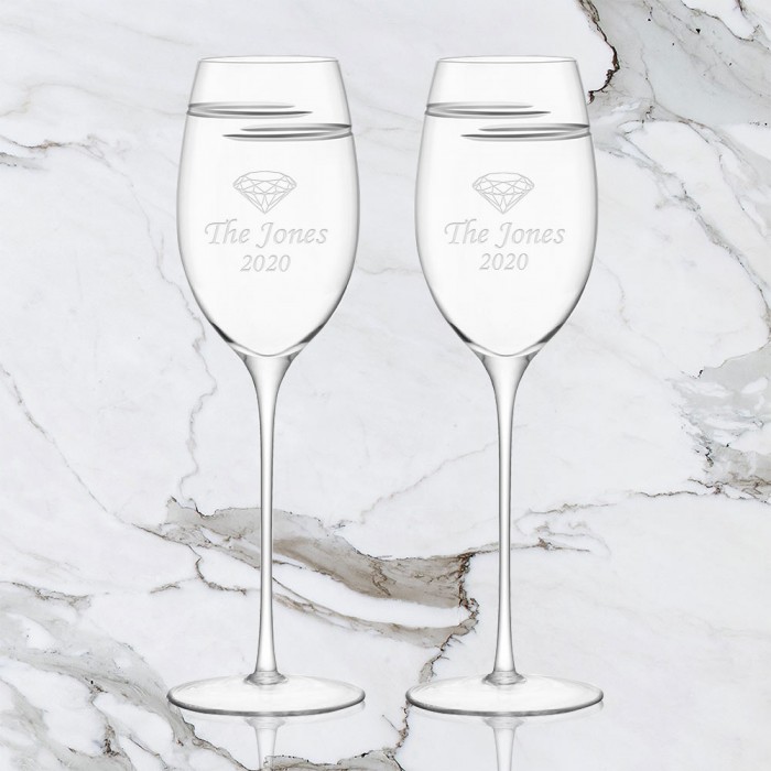Verso White Wine Glass Pair