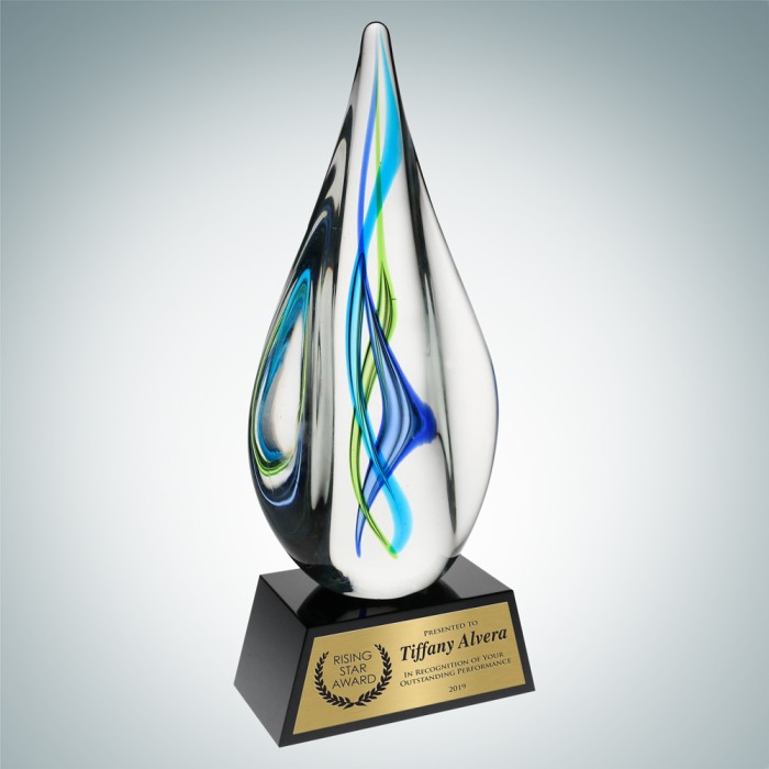 Teal Aurora Award with Gold