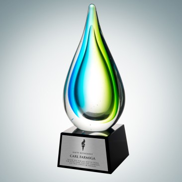 Art Glass Tropic Drop Award