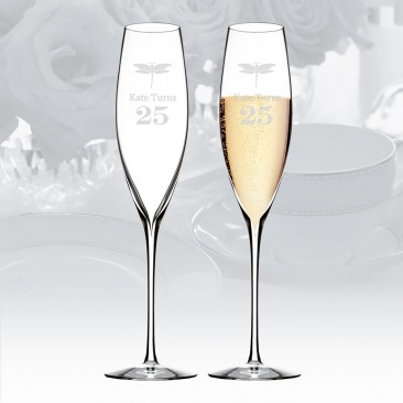 Waterford Elegance Champagne Classic Flute Pair, 8.5oz