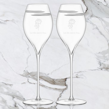 LSA Verso Champagne Tulip Glass Pair, 12.5oz