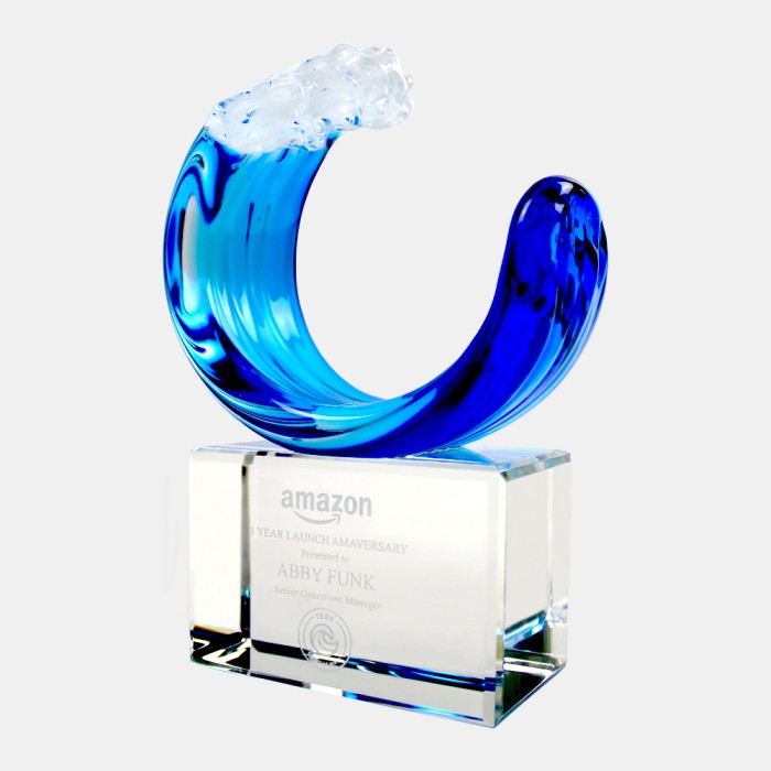 Art Glass Tidal Wave Award (Amaz