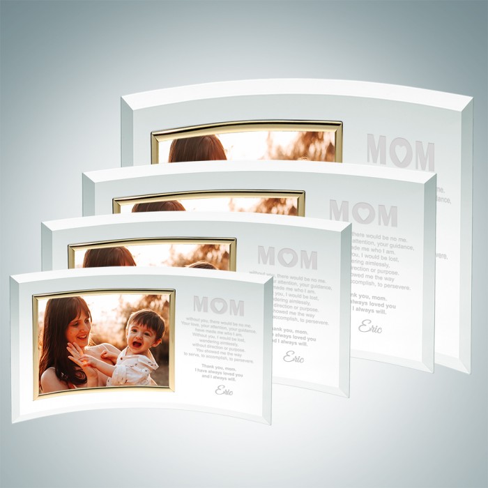 Curved Horizontal Gold Photo Frame