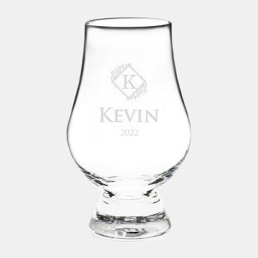 Monogrammed Glencairn Crystal Whiskey Glass 6.75oz