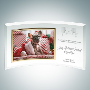 Horizontal Stainless Photo Frame with Silver Pole