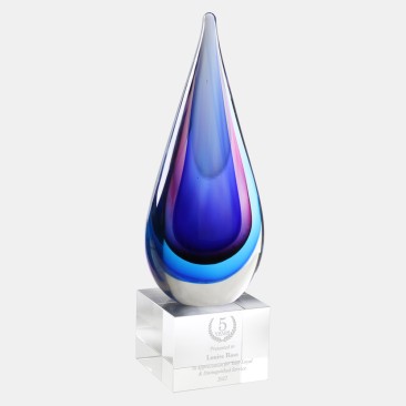 Blue/Pink Teardrop Award 
