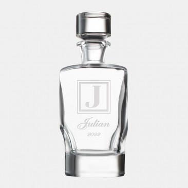 JoyJolt Carina Crystal Modern Whiskey Decanter, 25.3oz