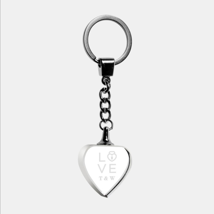 Pre-Designed Love Lock Heart Treasure Keychain