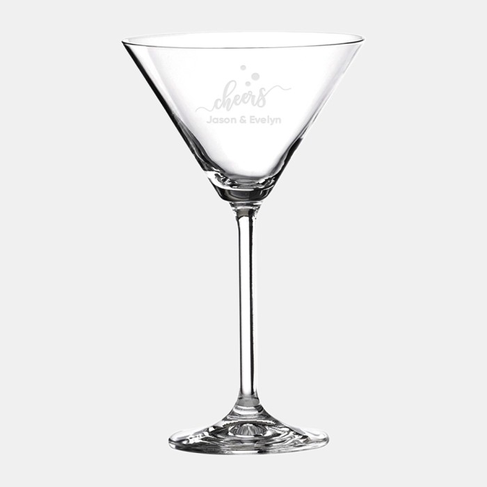 Pre-Designed Cheers Lenox Tuscany Classic Cocktail Martini Glass
