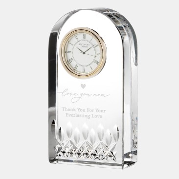 Pre-Designed Love You Mom Waterford Giftology Lismore Essence Clock