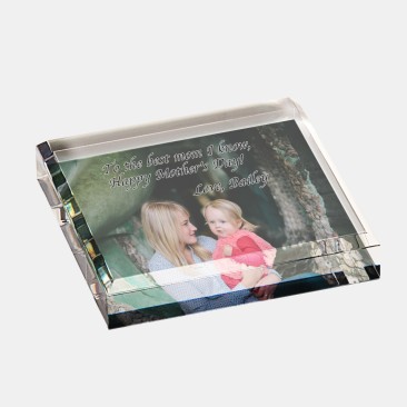 Color Photo Imprinted Acrylic Square Paperweight