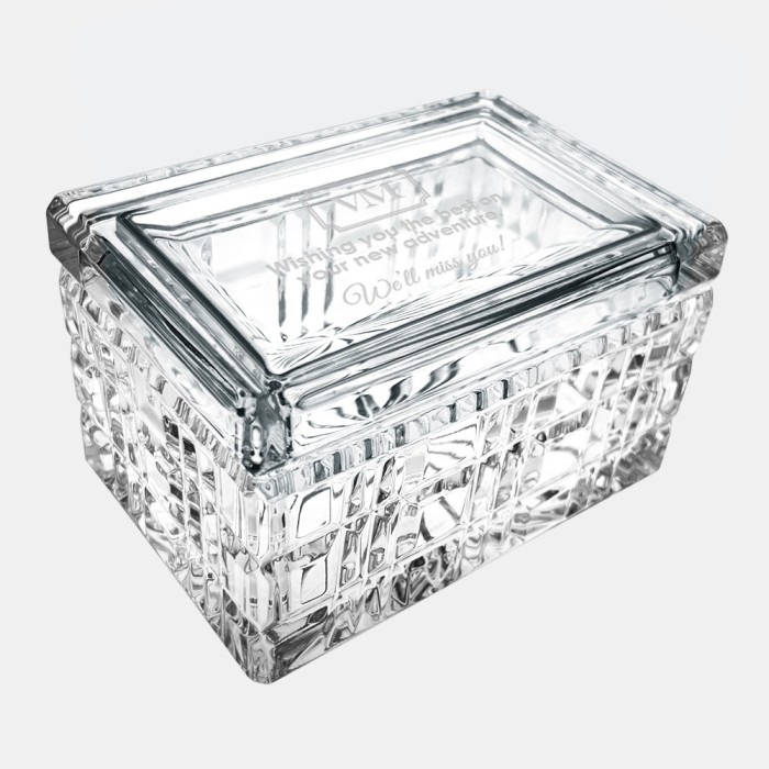 Monogrammed Majestic Crystal Box - Rectangle | Hand Cut